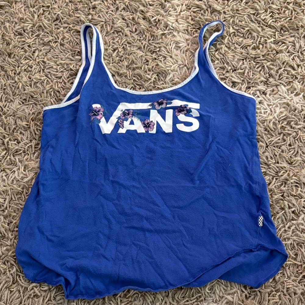 Vans Tank Top with Floral Detail